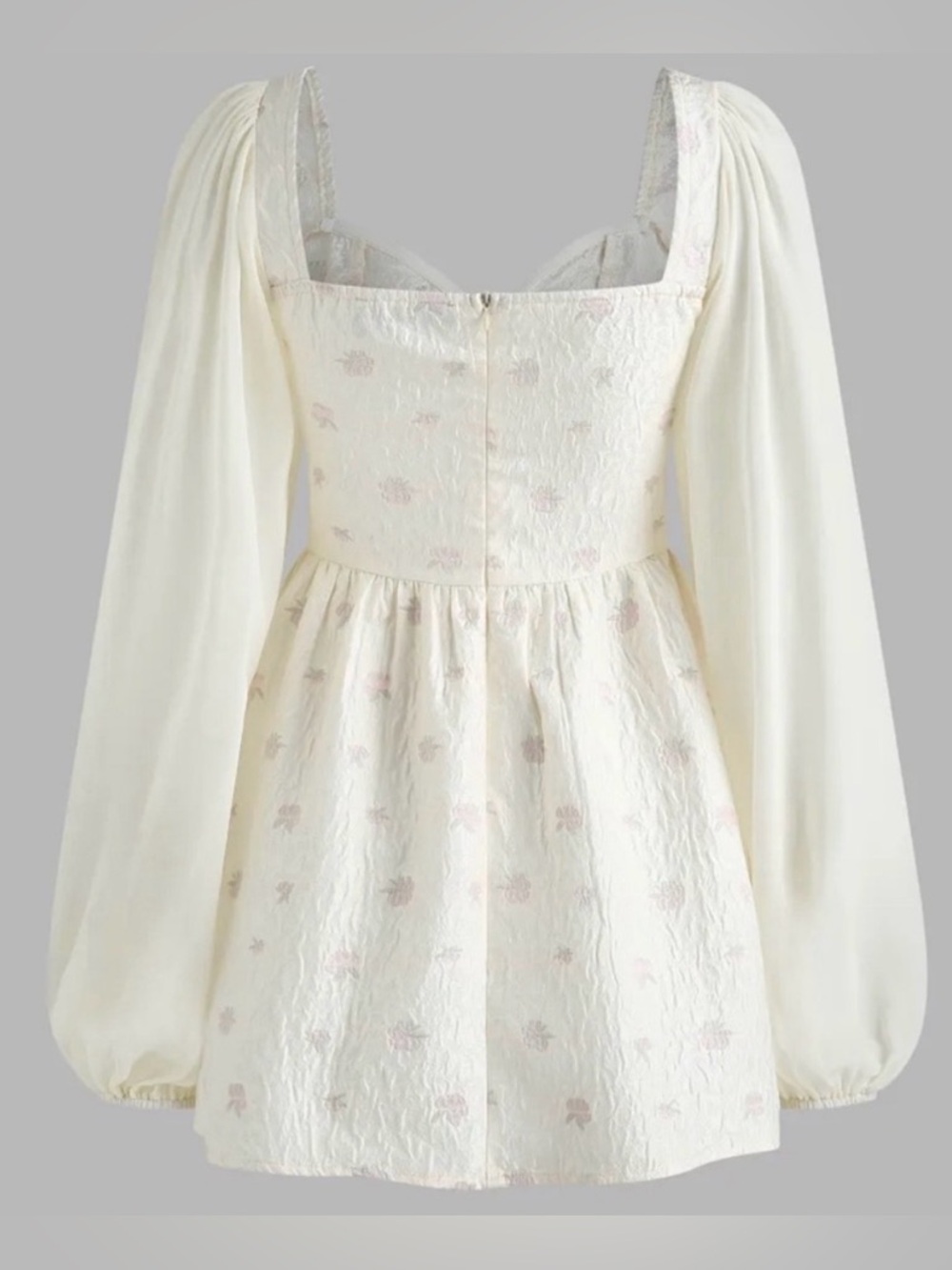 CIDER Sweetheart Floral Lace Cottagecore Babydoll Mini Dress Size S NWT - Picture 5 of 8